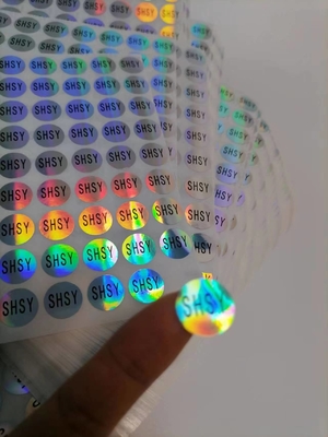 簡単に剥がせるホログラフィックシールステッカーUVレジスト印刷耐久性のある防水ビニール