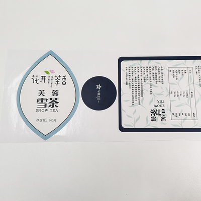 CMYKの光沢のあるビニールのステッカーのペーパーにニスをかけるBOPPの防水化粧品のラベル